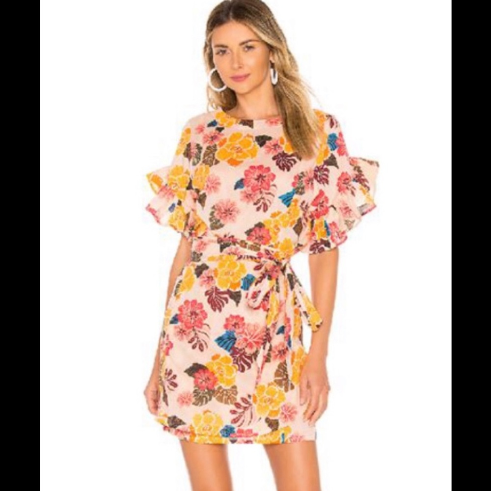 acacia phoenix dress in blue cherry blossom